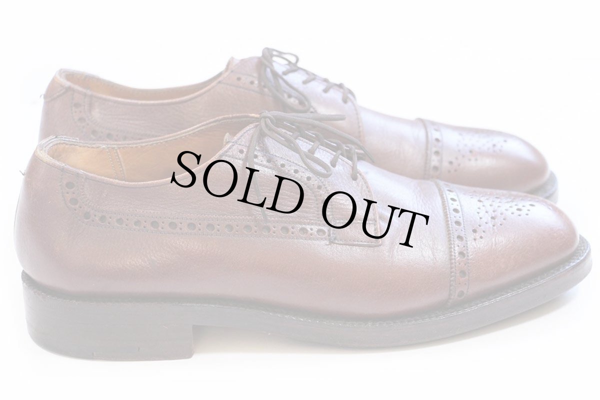 画像3: 英国製 K SHOES ストレートチップ レザーシューズ 赤茶 6.5★革靴 (3)