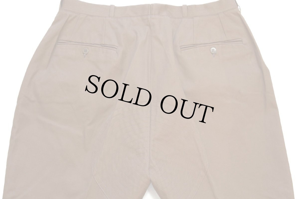 画像5: デッドストック★ビンテージ Cermar ワンタック コットンツイル ジョッパーズパンツ 茶 54 (5)