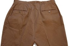 画像5: デッドストック★ビンテージ Cermar ワンタック コットンツイル ジョッパーズパンツ 茶 54 (5)