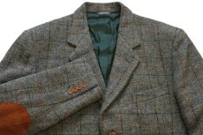 画像3: イタリア製 David Saddler Harris Tweed ハリスツイード チェック 3つボタン ウール テーラードジャケット 54★ブレザー (3)