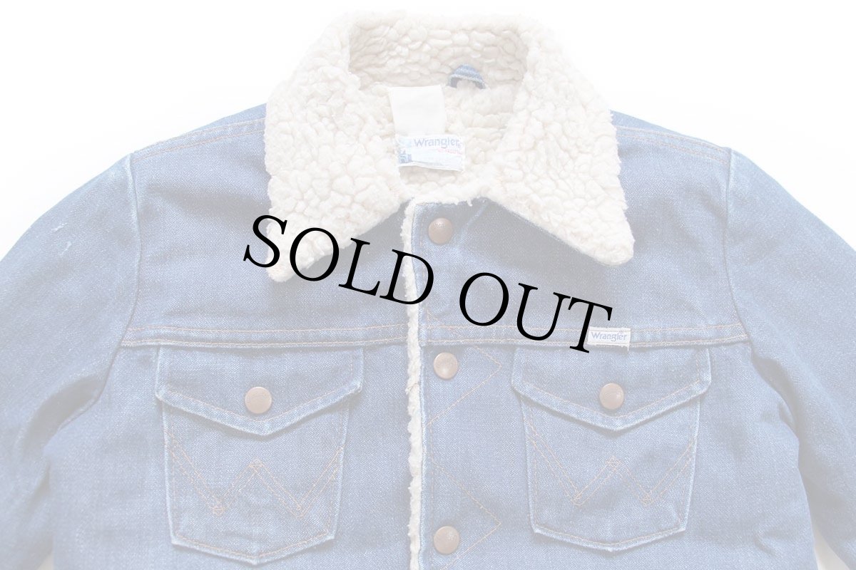 画像3: 80s USA製 Wranglerラングラー NO-FAULT ボアライナー デニム ランチコート キッズ (3)