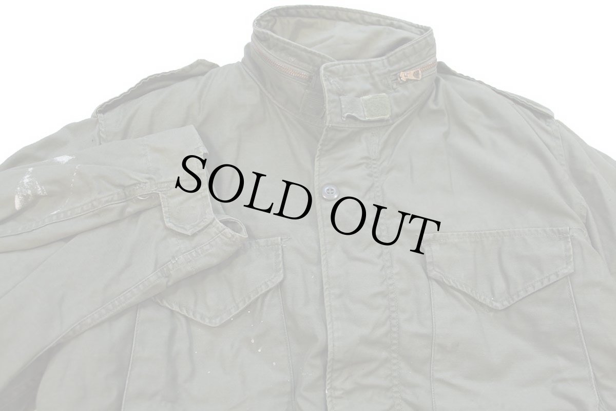 画像3: 70s 米軍 U.S.ARMY ペンキ飛び M-65 フィールドジャケット オリーブグリーン L-S★ALPHAアルファ (3)