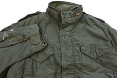 画像3: 70s 米軍 U.S.ARMY ペンキ飛び M-65 フィールドジャケット オリーブグリーン L-S★ALPHAアルファ (3)