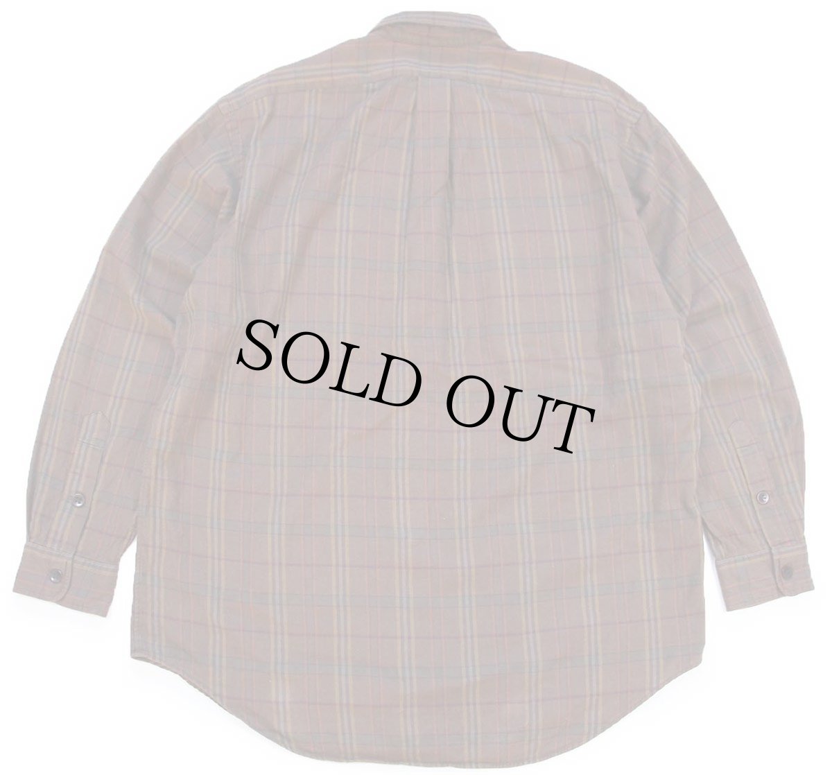 画像2: 90s ポロ ラルフローレン タータンチェック コットン×ウールシャツ L (2)