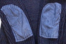画像5: 80s 英国製 L.L.Bean ウールニット コマンドセーター ネイビー ミックス L (5)