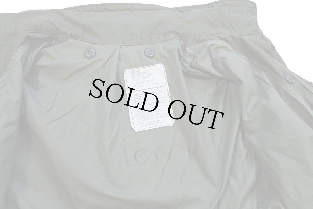 画像5: 70s 米軍 U.S.ARMY ペンキ飛び M-65 フィールドジャケット オリーブグリーン L-S★ALPHAアルファ (5)