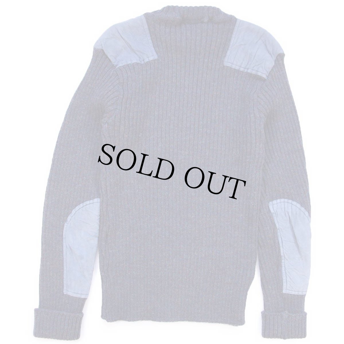 画像2: 80s 英国製 L.L.Bean ウールニット コマンドセーター ネイビー ミックス L (2)