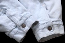 画像8: 90s USA製 Levi'sリーバイス ボアライナー デニムジャケット 4ポケット アイスブルー XL (8)