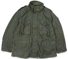 画像1: 70s 米軍 U.S.ARMY ペンキ飛び M-65 フィールドジャケット オリーブグリーン L-S★ALPHAアルファ (1)