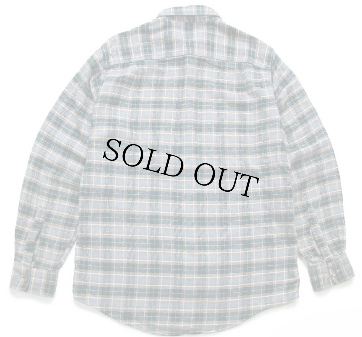 画像2: 90s L.L.Bean チェック コットン フランネルシャツ M (2)