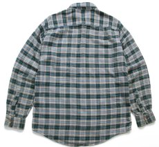 画像2: 90s L.L.Bean チェック コットン フランネルシャツ M (2)