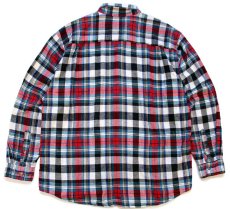 画像2: 90s EddieBauerエディーバウアー Bainbridge Flannel チェック コットン ライトネルシャツ XL (2)