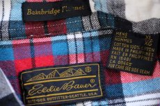 画像4: 90s EddieBauerエディーバウアー Bainbridge Flannel チェック コットン ライトネルシャツ XL (4)