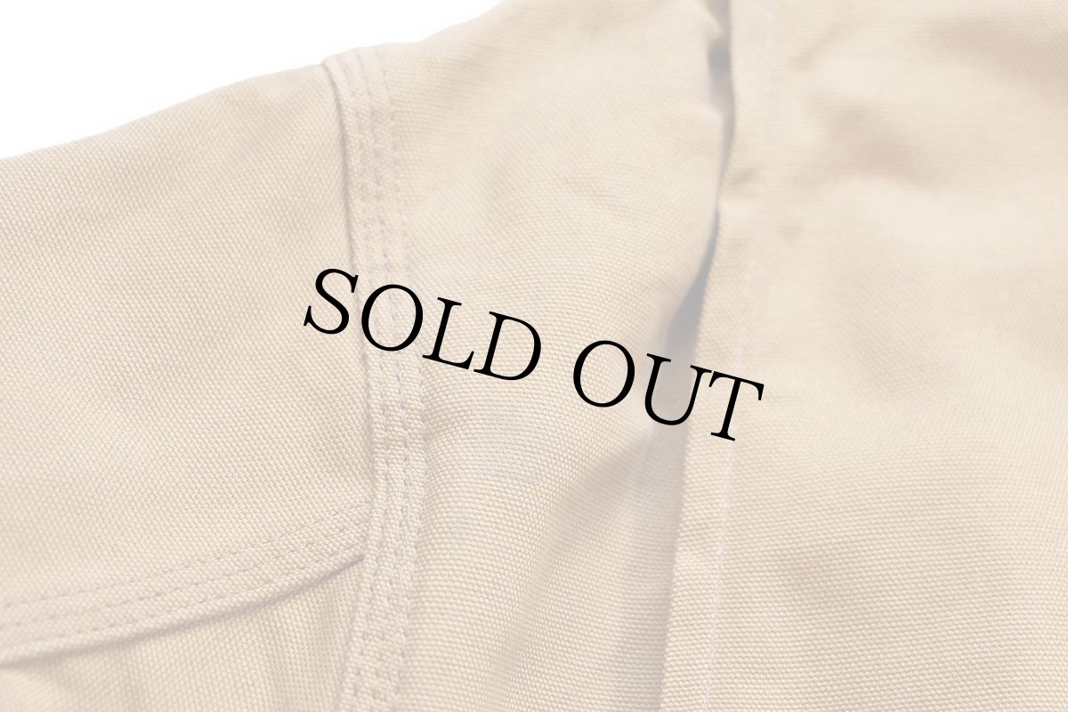 画像7: 90s USA製 carharttカーハート ブランケットライナー ダック地 チョアコート カバーオール 茶 46★特大 (7)