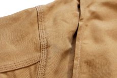 画像7: 90s USA製 carharttカーハート ブランケットライナー ダック地 チョアコート カバーオール 茶 46★特大 (7)