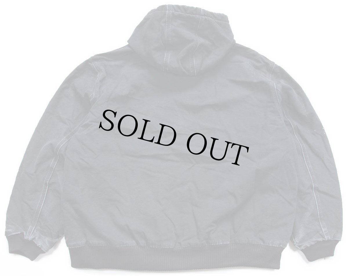 画像2: 00s carharttカーハート キルティングライナー ダック地 アクティブジャケット パーカー 黒 フェード 特大 (2)