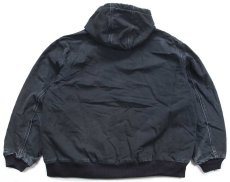 画像2: 00s carharttカーハート キルティングライナー ダック地 アクティブジャケット パーカー 黒 フェード 特大 (2)