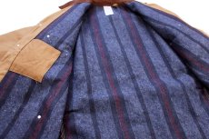 画像5: 90s USA製 carharttカーハート ブランケットライナー ダック地 チョアコート カバーオール 茶 46★特大 (5)