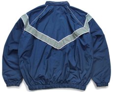 画像2: 00s 米軍 U.S.AIR FORCE ロゴ刺繍 PTU トレーニング ナイロンジャケット 紺 L-R★IPFU (2)