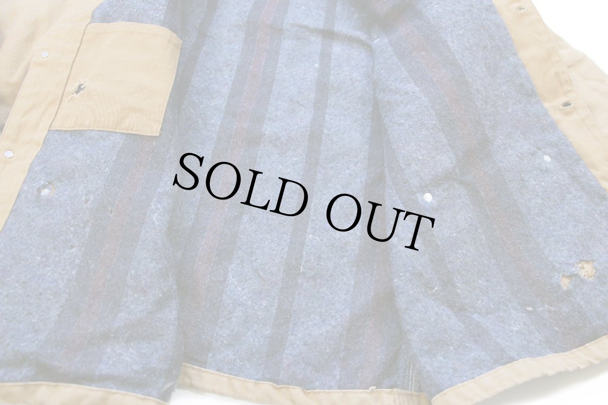 画像5: 90s carharttカーハート ダメージ ブランケットライナー ダック地 チョアコート カバーオール 茶 特大 (5)