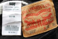 画像5: メキシコ製 Levi'sリーバイス 501 ブラック デニムパンツ W32★SDP4332 (5)