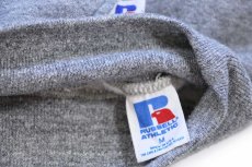 画像4: 80s USA製 RUSSELLラッセル 無地 スウェットパーカー 杢グレー M★フーディー ブランク (4)