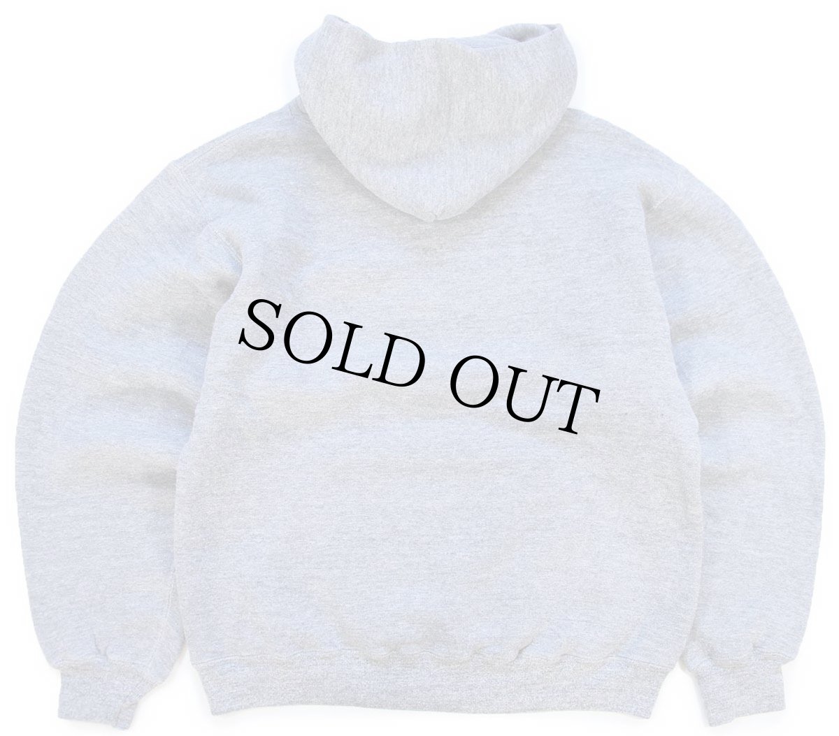 画像2: 80s USA製 RUSSELLラッセル 無地 スウェットパーカー 杢グレー M★フーディー ブランク (2)