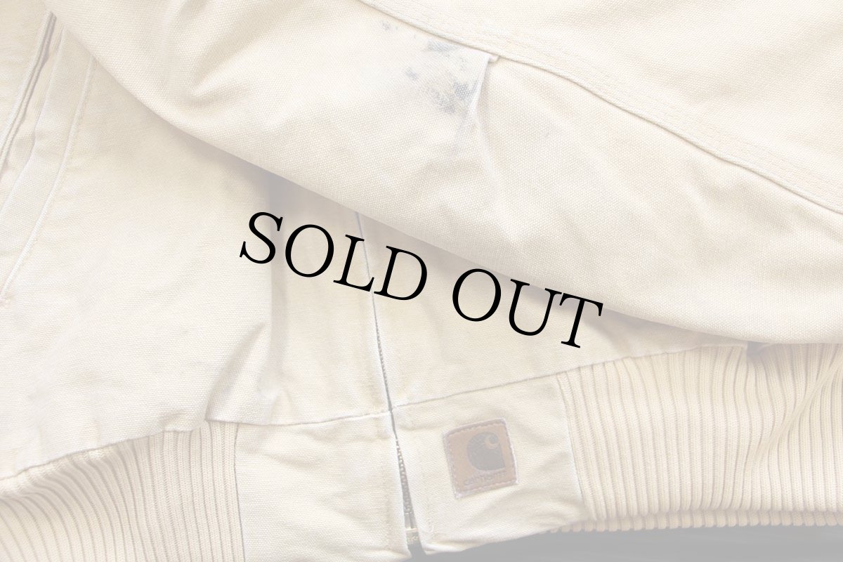 画像8: メキシコ製 carharttカーハート キルティングライナー ダック地 サンタフェジャケット 薄茶 M-R (8)