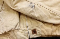 画像8: メキシコ製 carharttカーハート キルティングライナー ダック地 サンタフェジャケット 薄茶 M-R (8)