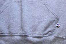 画像5: 90s USA製 RUSSELLラッセル 無地 スウェットパーカー 杢グレー L★K フーディー ブランク (5)