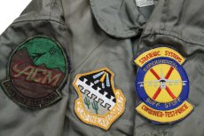 画像6: 80s 米軍 USAF CWU-36/P パッチ付き アラミド フライトジャケット セージグリーン L (6)