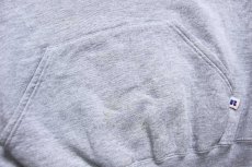 画像6: 90s USA製 RUSSELLラッセル 無地 スウェットパーカー 杢グレー M★I フーディー ブランク (6)