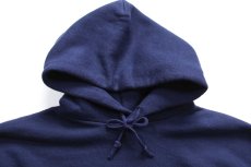 画像3: 90s メキシコ製 RUSSELLラッセル 無地 スウェットパーカー 紺 XL★G フーディー ブランク (3)