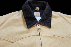 画像3: メキシコ製 carharttカーハート キルティングライナー ダック地 サンタフェジャケット 薄茶 M-R (3)