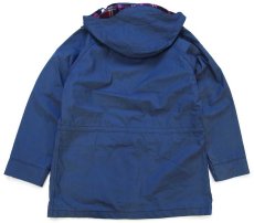 画像2: 80s USA製 Woolrichウールリッチ タータンチェック ウールライナー マウンテンパーカー 紺 M (2)