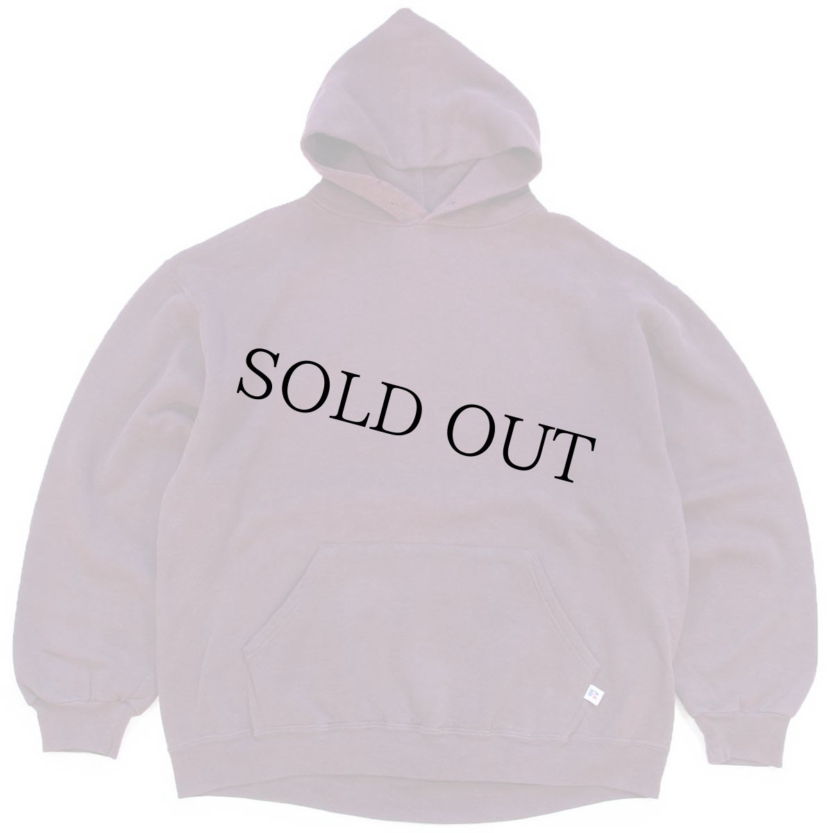 画像1: 90s メキシコ製 RUSSELLラッセル 無地 スウェットパーカー 紫 L★フーディー ブランク (1)