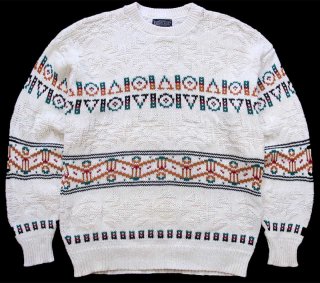 90s USA製 LANDS'ENDランズエンド 5ボタン ヘンリーネック コットン