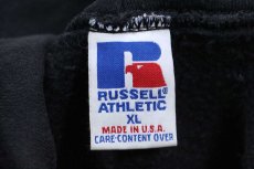 画像4: 90s USA製 RUSSELLラッセル 無地 スウェットパーカー 黒 XL★E フーディー ブランク (4)