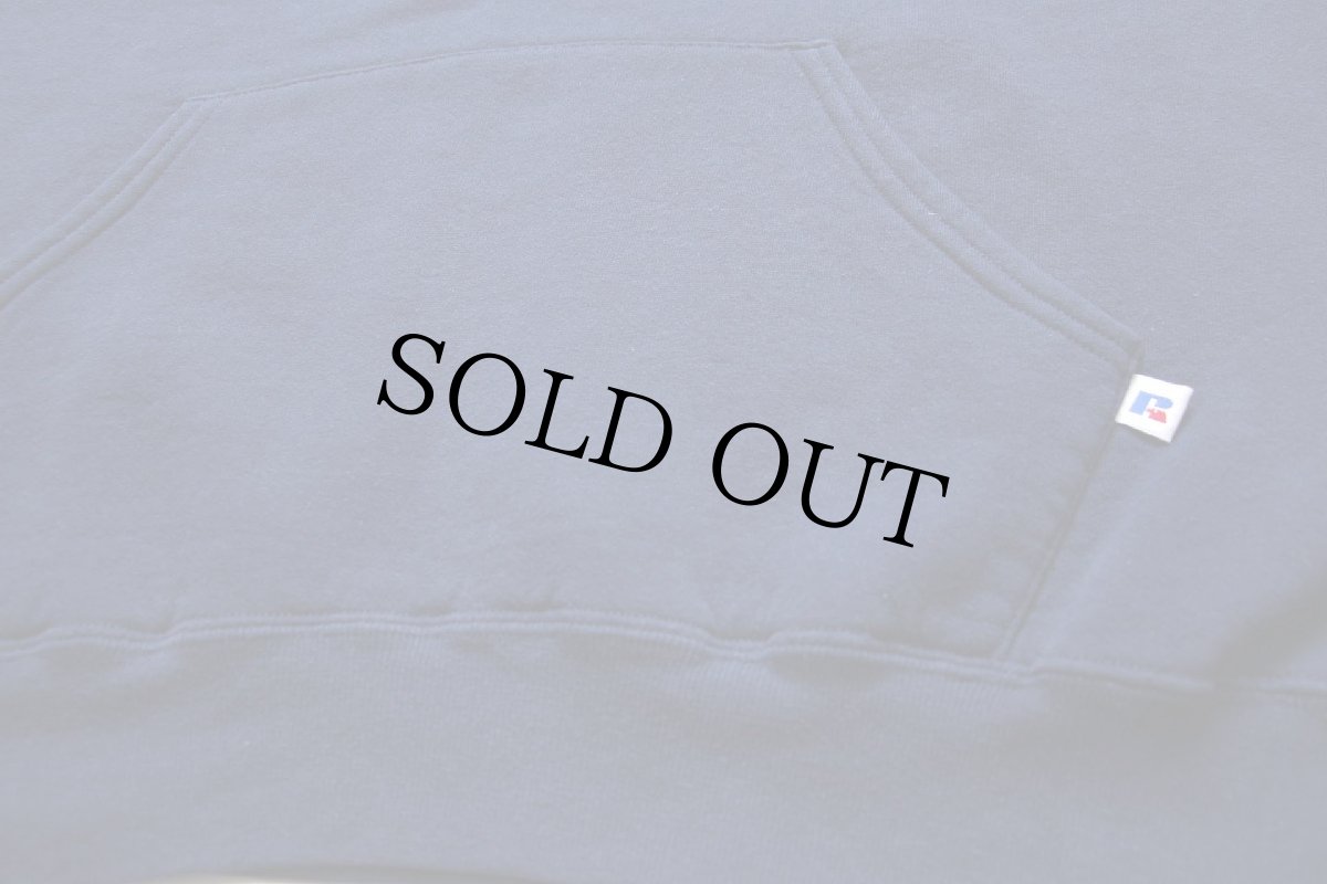 画像5: 90s メキシコ製 RUSSELLラッセル 無地 スウェットパーカー 紺 XL★L フーディー ブランク (5)