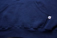 画像5: 90s メキシコ製 RUSSELLラッセル 無地 スウェットパーカー 紺 XL★L フーディー ブランク (5)