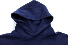 画像3: 90s メキシコ製 RUSSELLラッセル 無地 スウェットパーカー 紺 L★H フーディー ブランク (3)