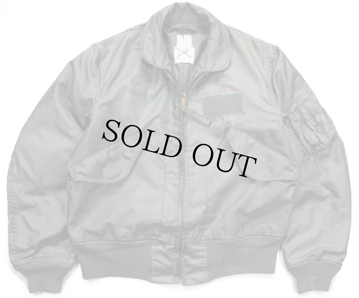 画像1: 80s 米軍 USAF CWU-36/P フライトジャケット 初期型 セージグリーン フェード M (1)