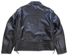 画像2: 90s USA製 TAYLOR'S LEATHERWEAR Thinsulateキルティングライナー サイドレースアップ レザージャケット 黒 50 (2)