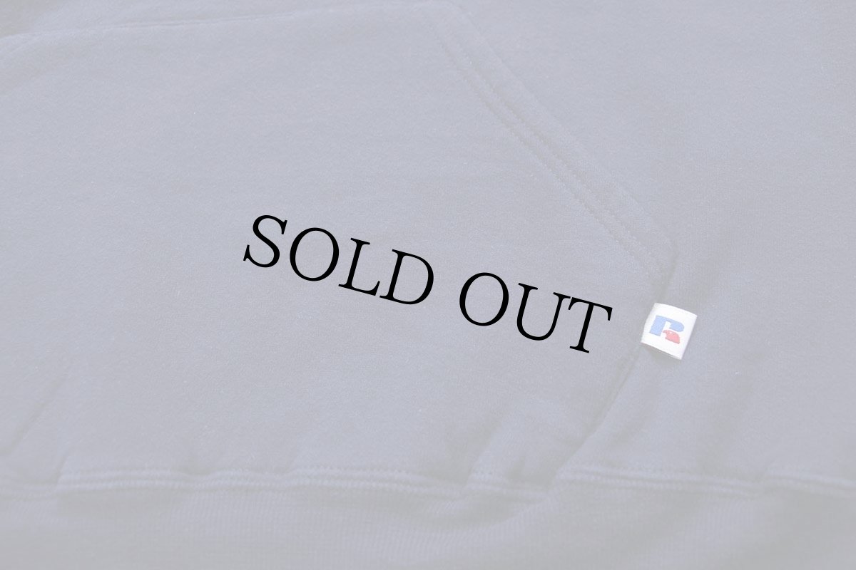 画像5: 90s メキシコ製 RUSSELLラッセル 無地 スウェットパーカー 紺 L★フーディー ブランク (5)