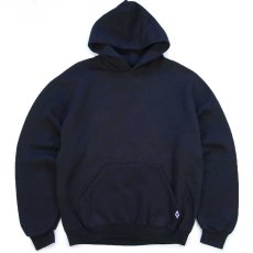 画像1: 90s メキシコ製 RUSSELLラッセル 無地 スウェットパーカー 黒 M★C フーディー ブランク (1)