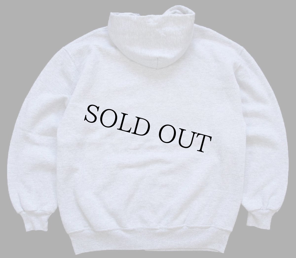 画像2: 90s USA製 RUSSELLラッセル 無地 スウェットパーカー 杢グレー L★K フーディー ブランク (2)