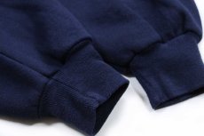 画像6: 90s USA製 RUSSELLラッセル 無地 スウェットパーカー 紺 L★D フーディー ブランク (6)