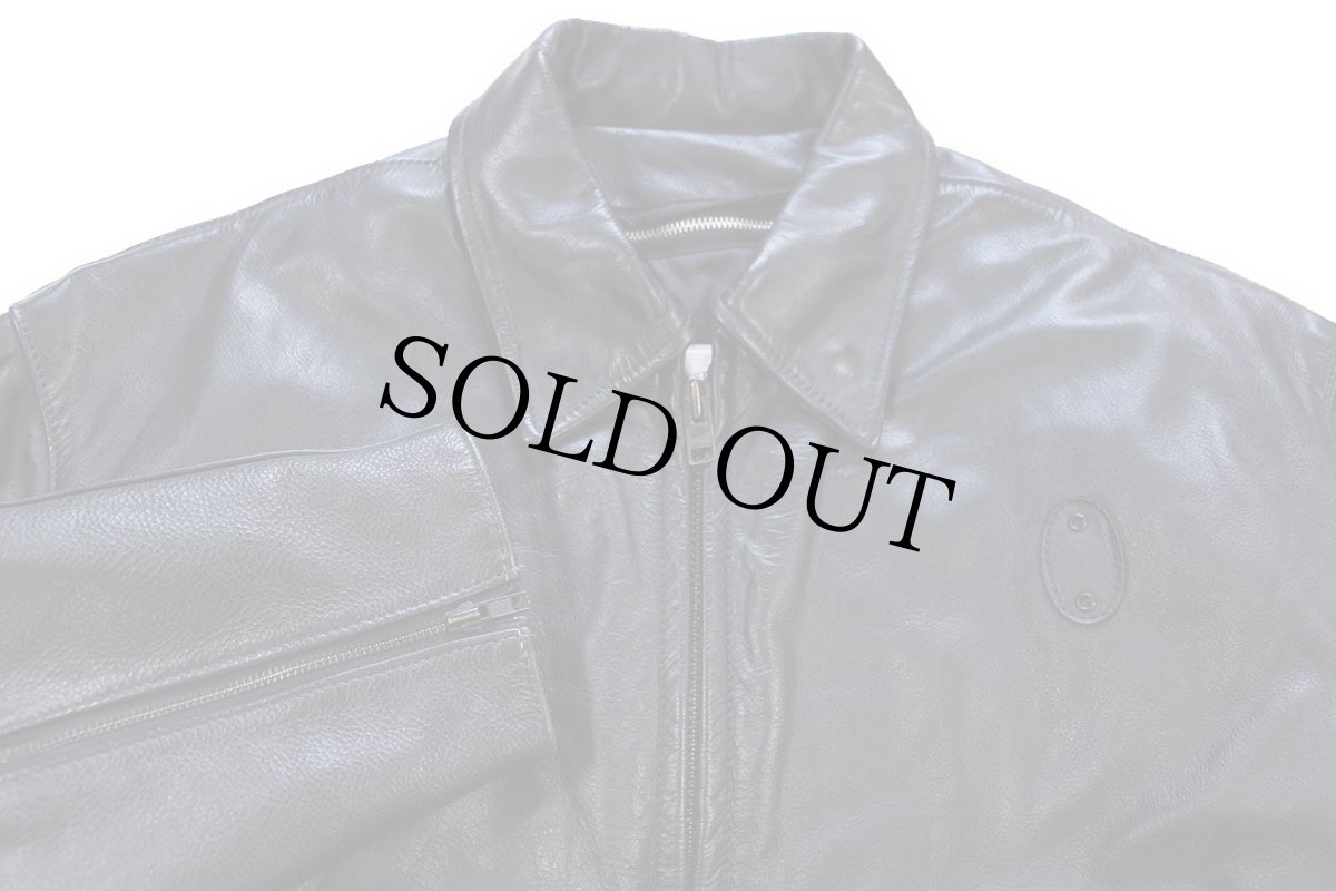 画像3: 90s USA製 TAYLOR'S LEATHERWEAR Thinsulateキルティングライナー サイドレースアップ レザージャケット 黒 50 (3)