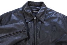 画像3: 90s USA製 TAYLOR'S LEATHERWEAR Thinsulateキルティングライナー サイドレースアップ レザージャケット 黒 50 (3)