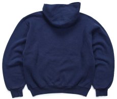 画像2: 90s メキシコ製 RUSSELLラッセル 無地 スウェットパーカー 紺 M★F フーディー ブランク (2)
